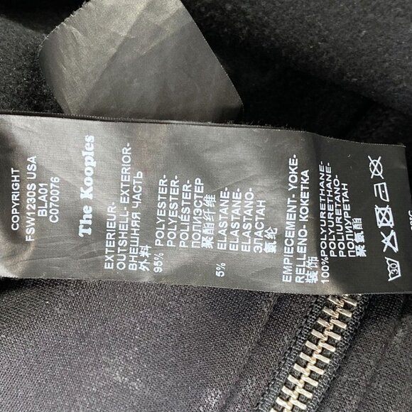 SPORT THE KOOPLES BLACK QUILTED ZIP JACKET - L - Picture 11 of 11